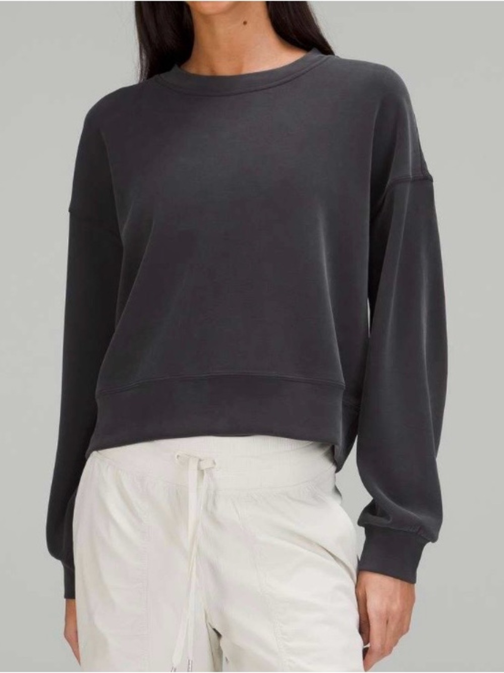 lululemon athletica Softstreme Oversized Cropped Crewneck Top Size 4 pre-owned